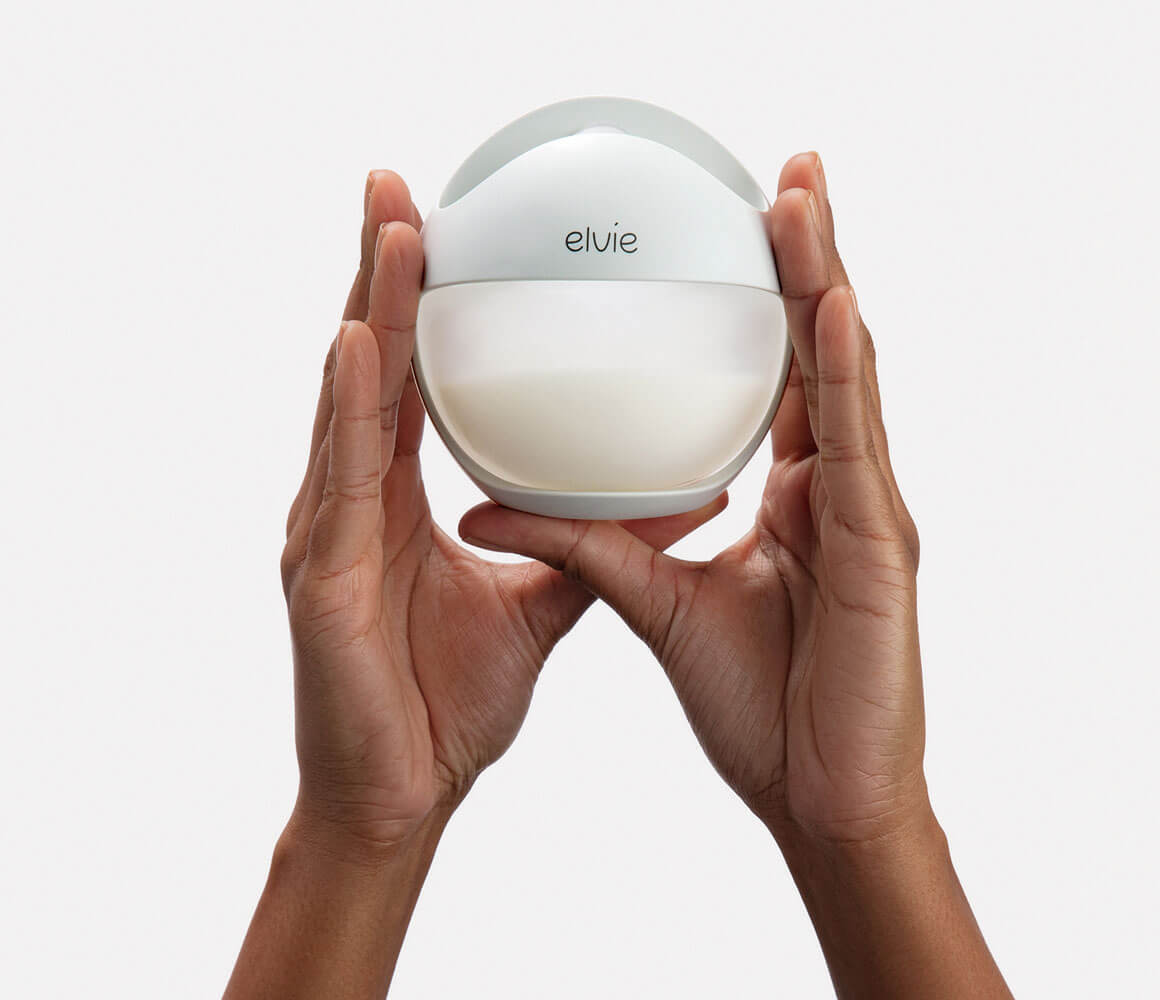 Elvie Curve is a compact silicone breast pump designed for women on the move