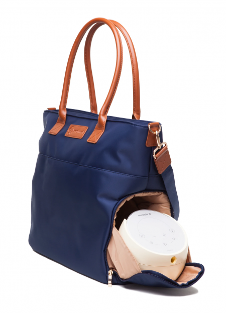 Abby (Navy) bag with a breast pump compartment
