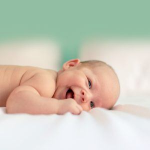 A healthy breastfed baby in New York City