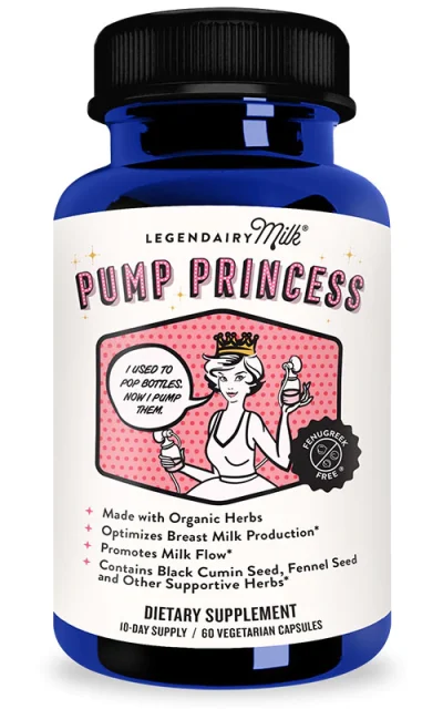 The front of a Pump Princess bottle
