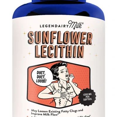 The front of an Organic Sunflower Lecithin bottle