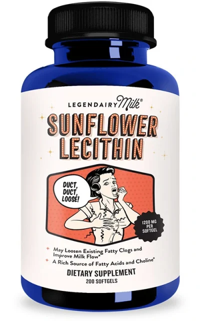 The front of an Organic Sunflower Lecithin bottle