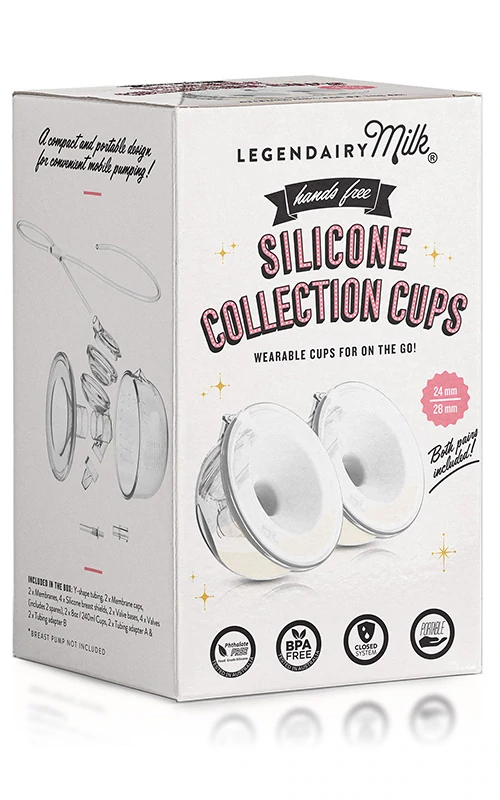 Pump-A-Collect Milk Collection Cups with Silicone Flanges