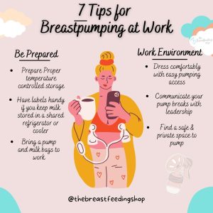 7 Tips For Breastfeeding At Work Infographic