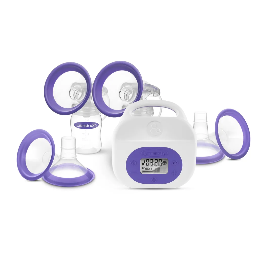 Lansinoh Smartpump 3.0 double electric breast pump with ComfortFit flanges and bottles