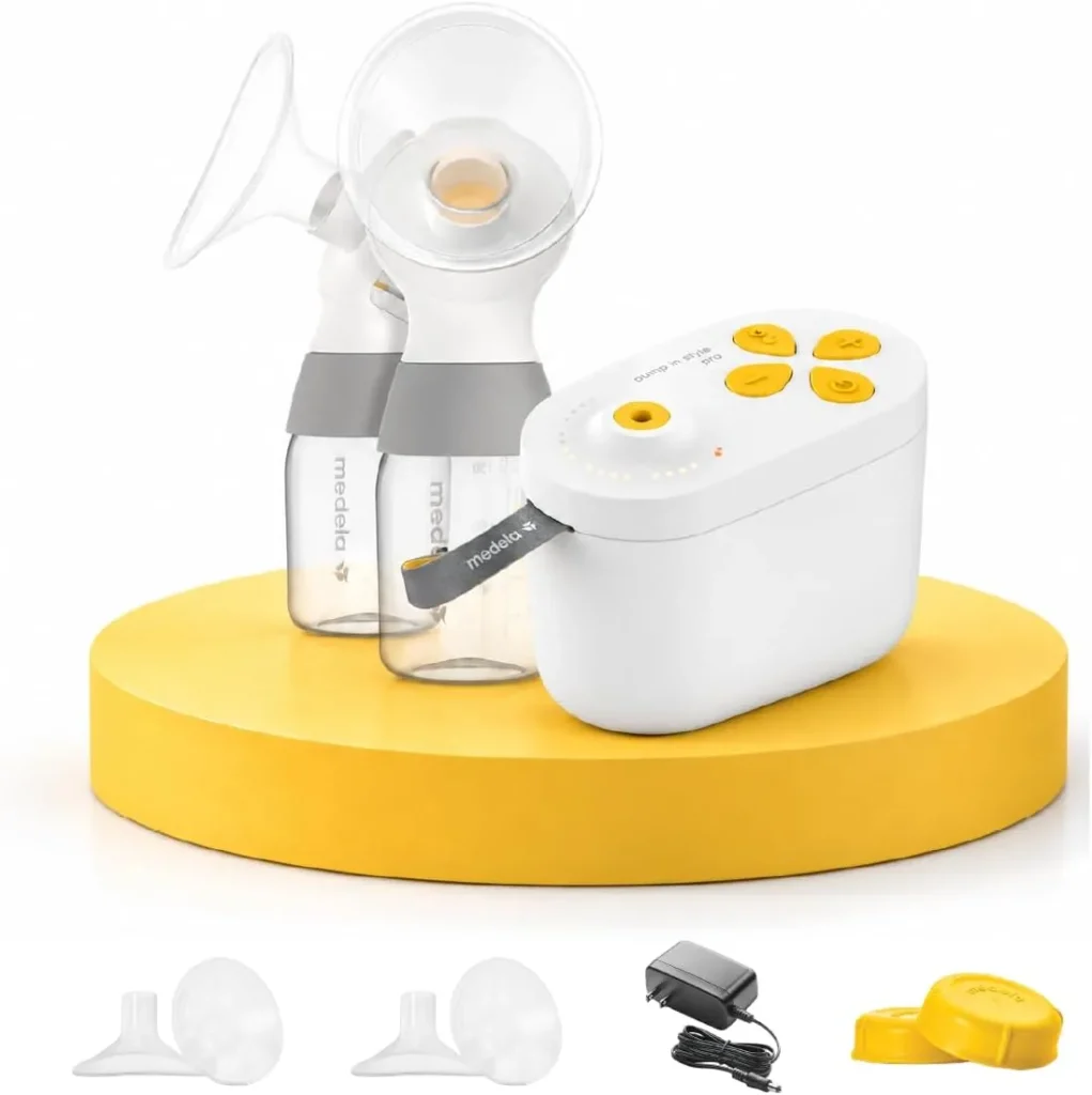 Medela Pump In Style Pro double electric breast pump with two bottles, PersonalFit Plus breast shields, tubing and power adapter